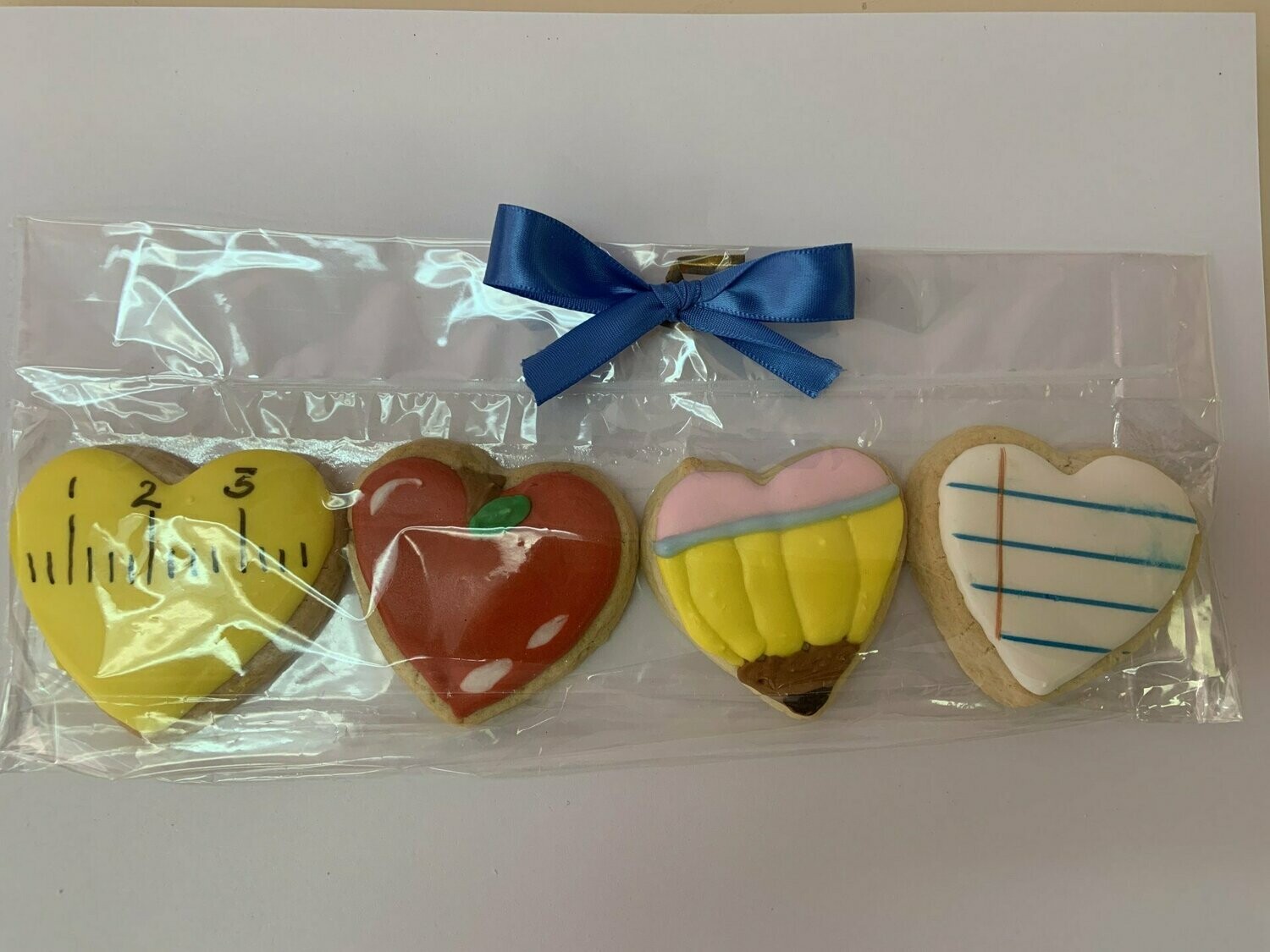 Mini Back To School Sugar Cookies Heart Shape