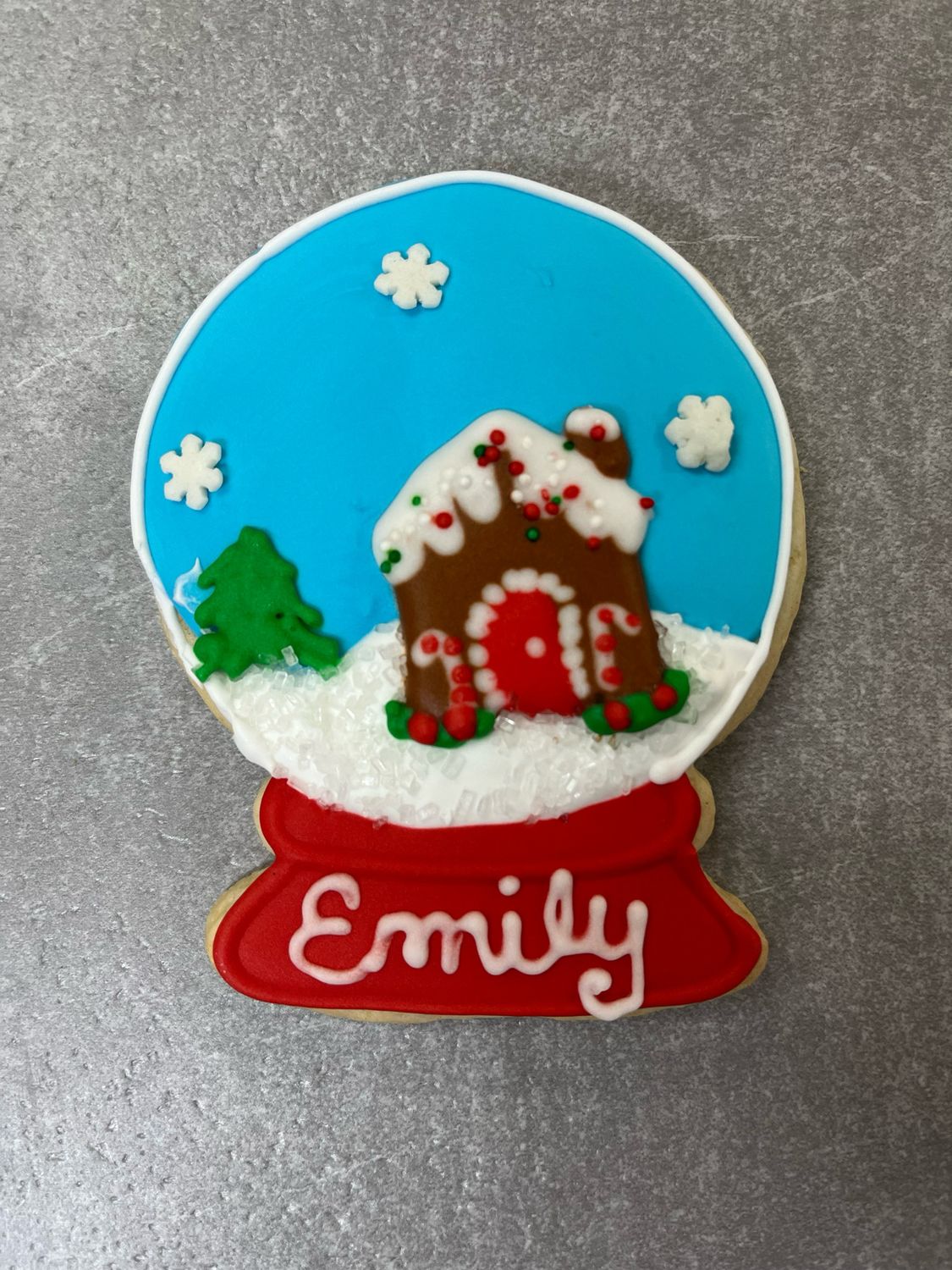 Holiday Name Cookies Snowglobe