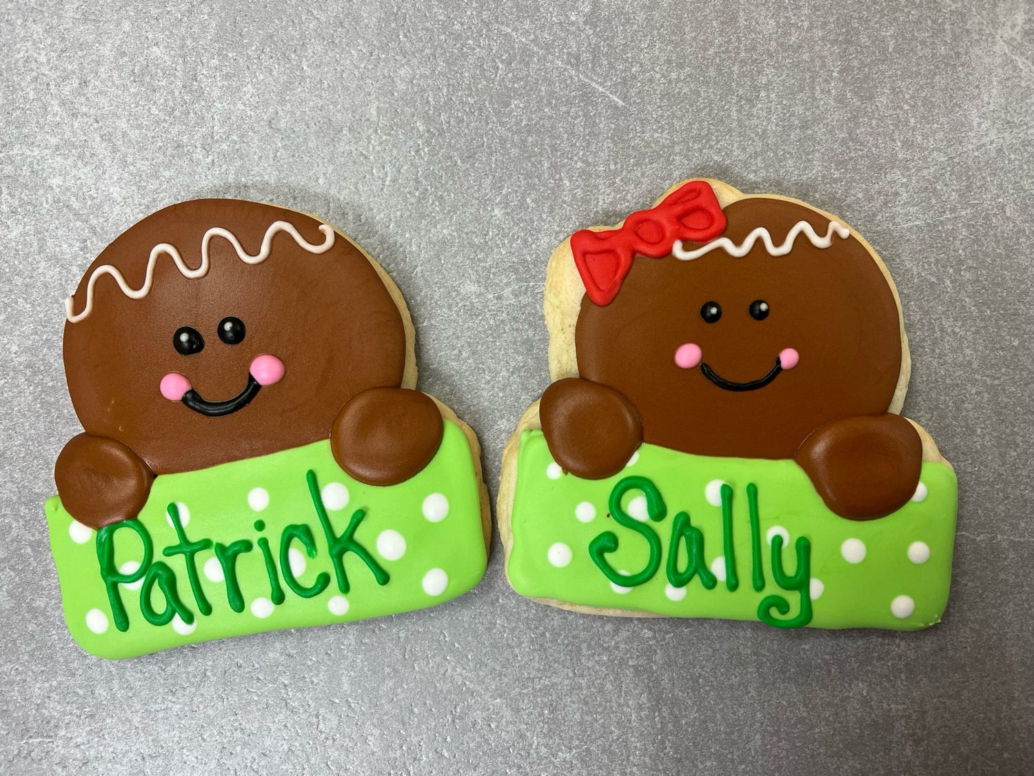 Holiday Name Cookies Gingerbread