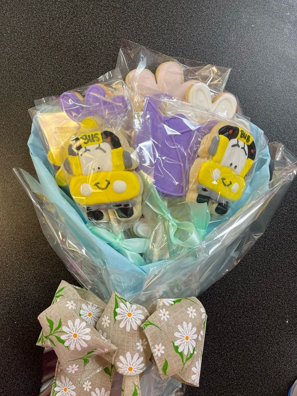 Bus Driver Cookie Bouquet