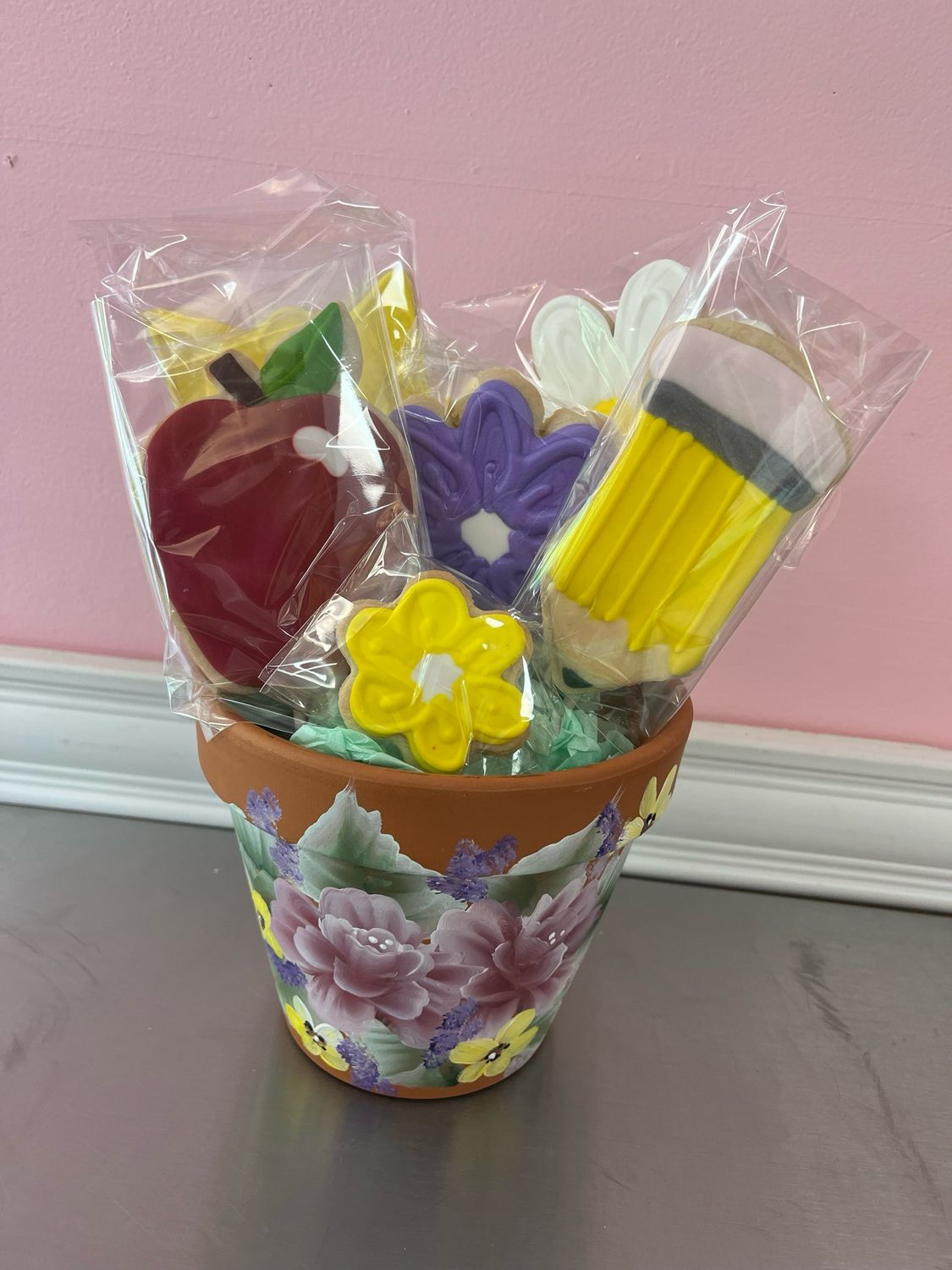 Teacher Cookie Flowerpot