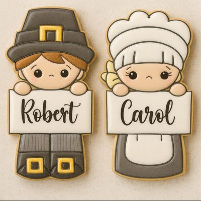 Thanksgiving Name Setting Cookies