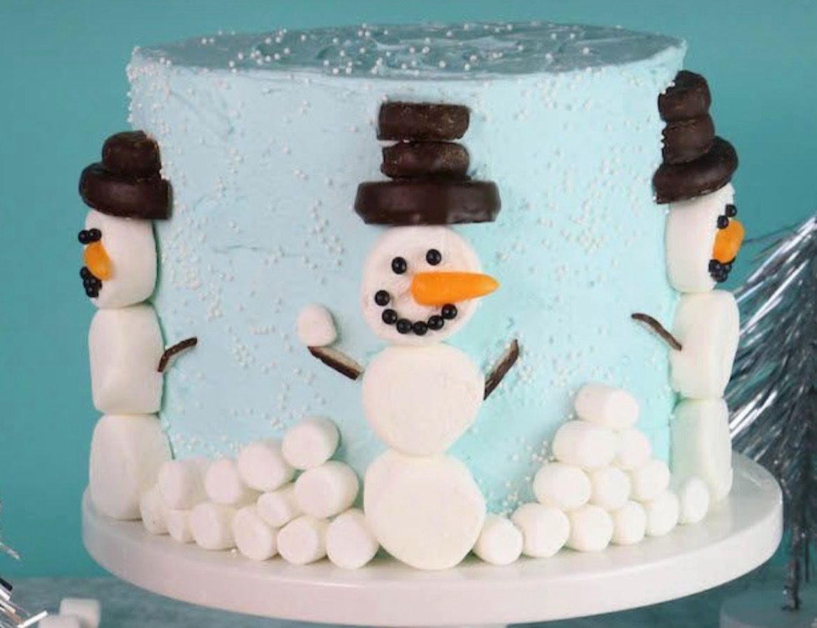 Kids Bake and Decorate Snowman Cake Sunday January 4th 10am-3pm