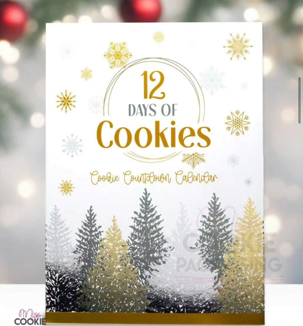 12 Days of Cookies Advent Calendar Silver & Gold 12 Days of Cookies Advent Calendar Silver & Gold