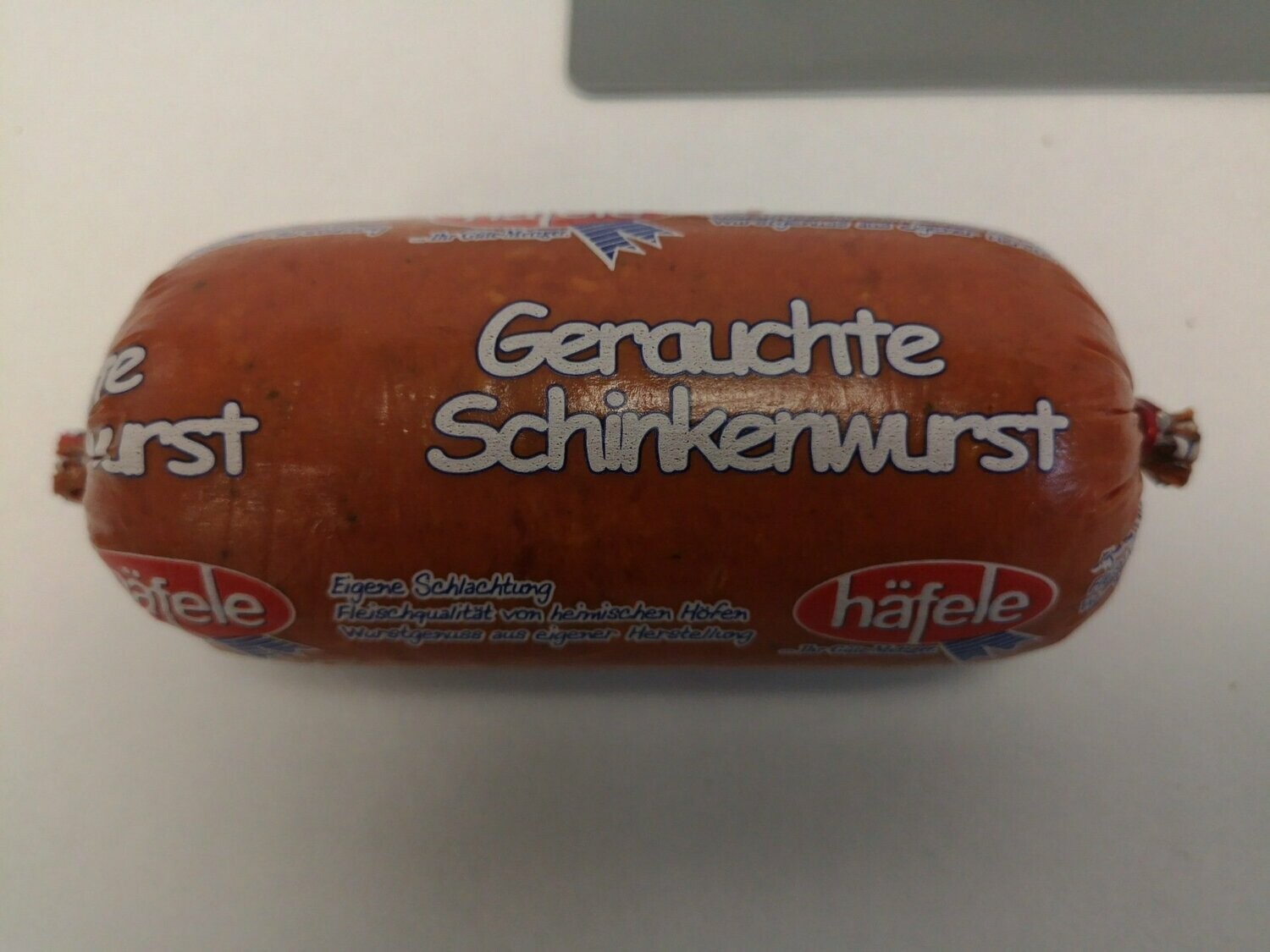 Gerauchte Schinkenwurst "2023 DLG prämiert", Wie möchten Sie Ihre Wurst?: Abgebundene Portionswurst á ca. 260g