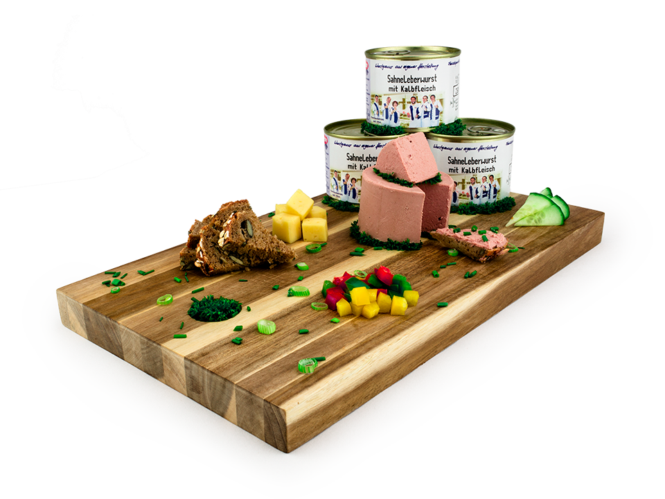 Sahneleberwurst mit Kalbfleisch in der Dose