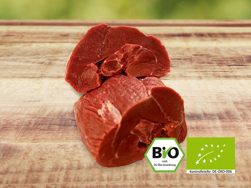 Bio Wade vom Rind, für Suppe oder sämiges Gulasch, mager mit hohem Bindegewebeanteil