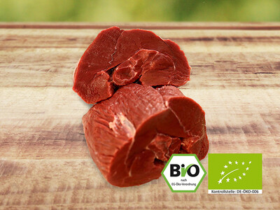 Bio Wade vom Rind, für Suppe oder sämiges Gulasch, mager mit hohem Bindegewebeanteil