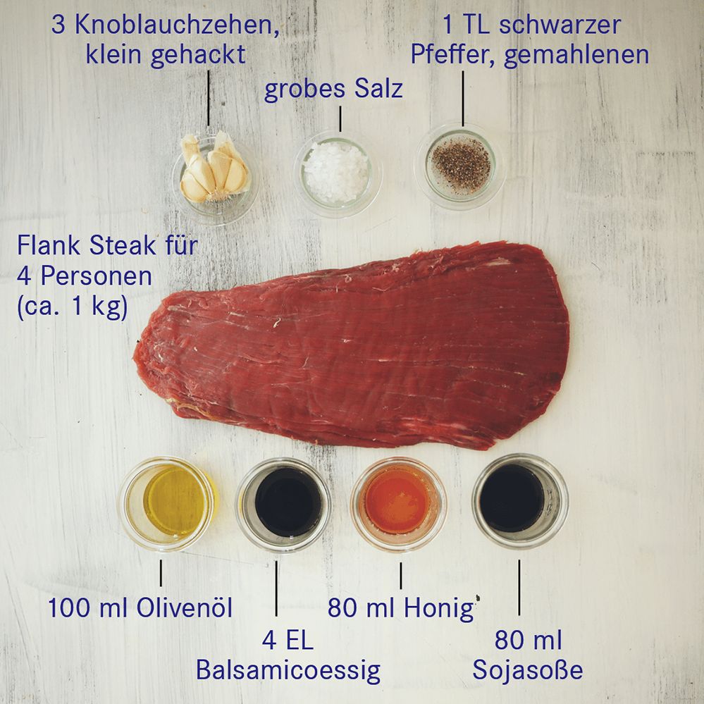 Flank Steak, Wie hätten Sie es gern?: Flanksteak á ca. 700g