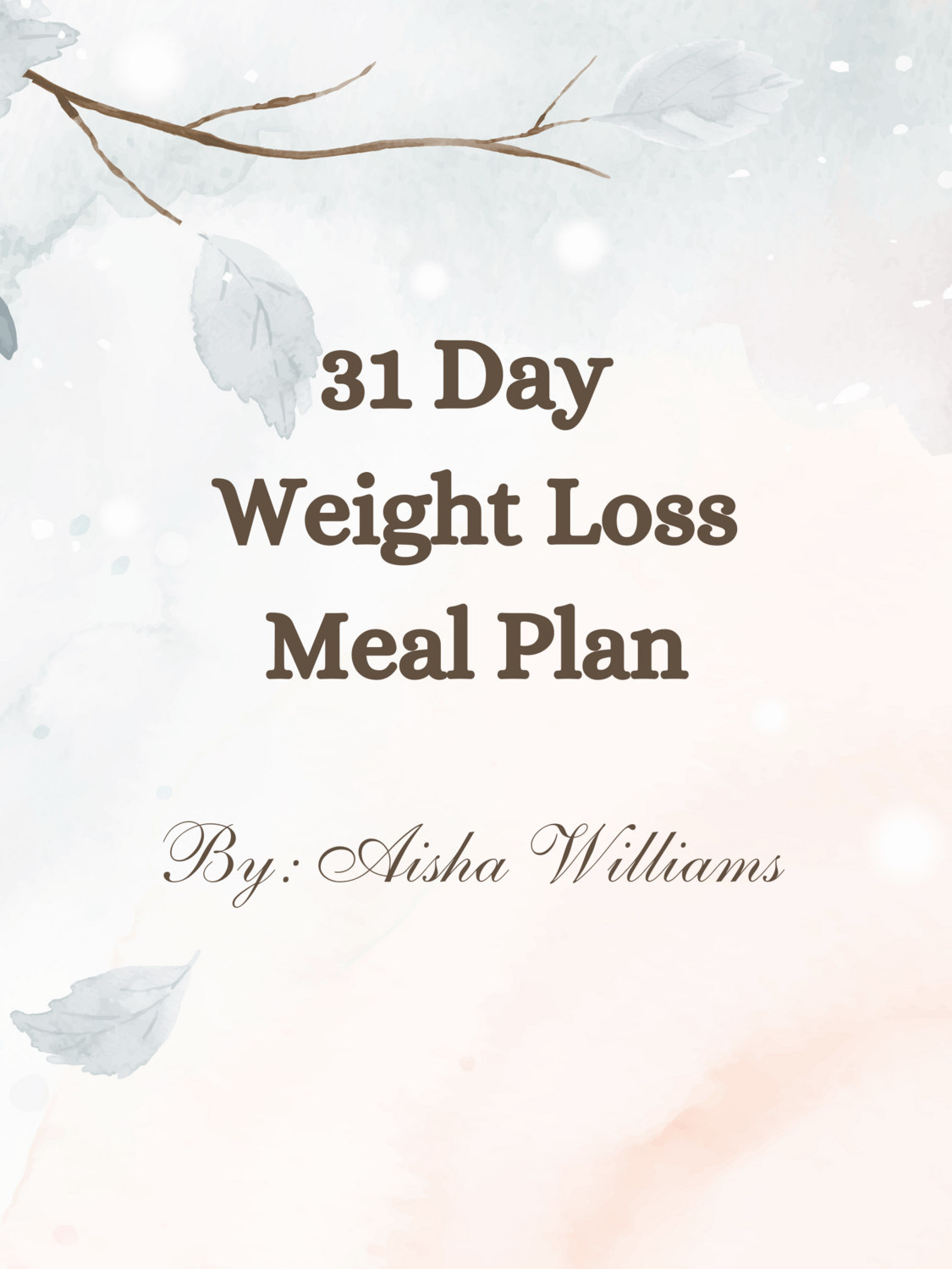 31 Day Weight Loss Meal Plan