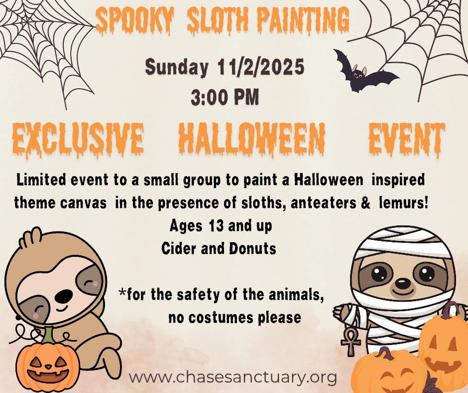 Exclusive Halloween Event: Spooky Sloth Painting