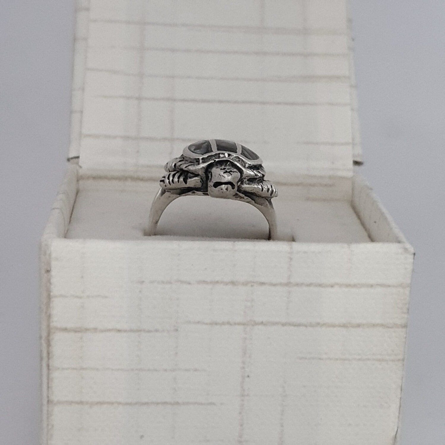 Pure silver tortoise ring for you
