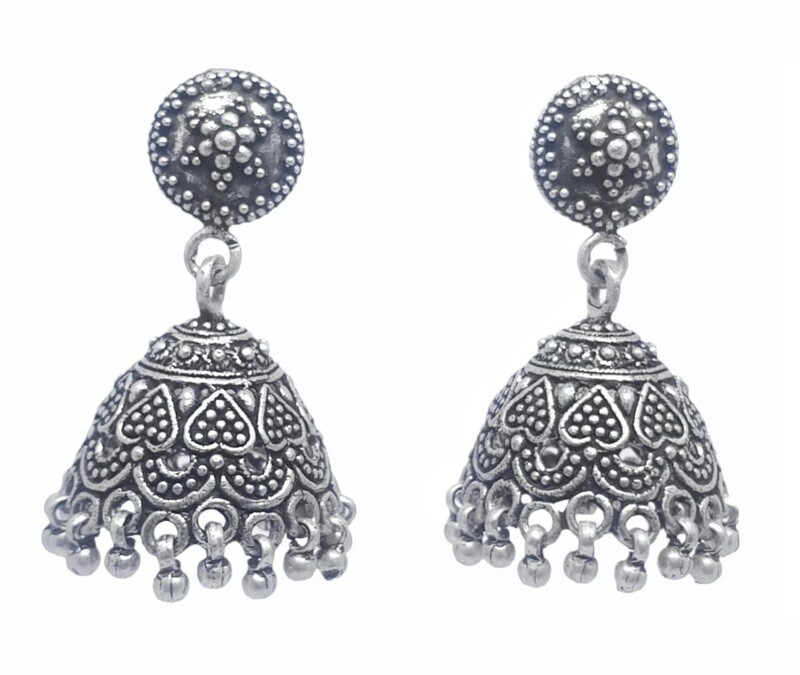 Subodh jewellers 925 sterling-Silver oxidized beautiful jhumka for ...