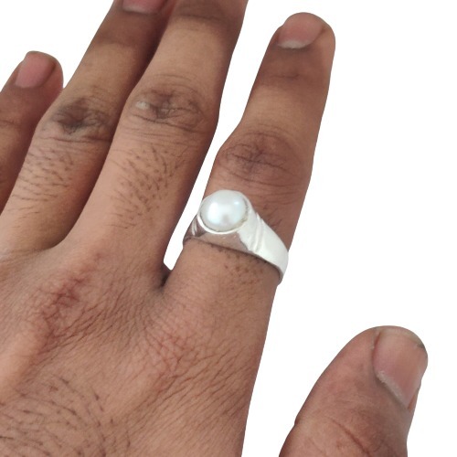 Divya Shakti 7.25-7.50 Carat Pearl Moti Gemstone Silver Ring For Men &  Women - Walmart.com