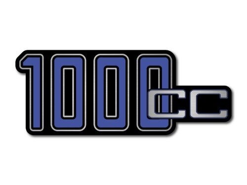 Sticker BMW 1000cc, Couleur: Bleu/Argent