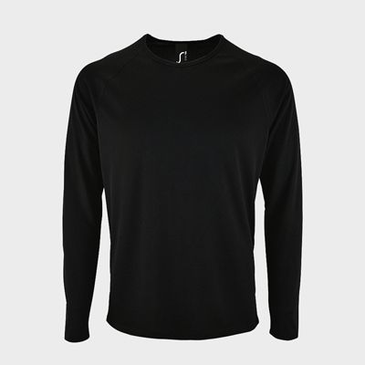 Tee-shirt sporty, Couleur: Noir, Coupe: Homme
