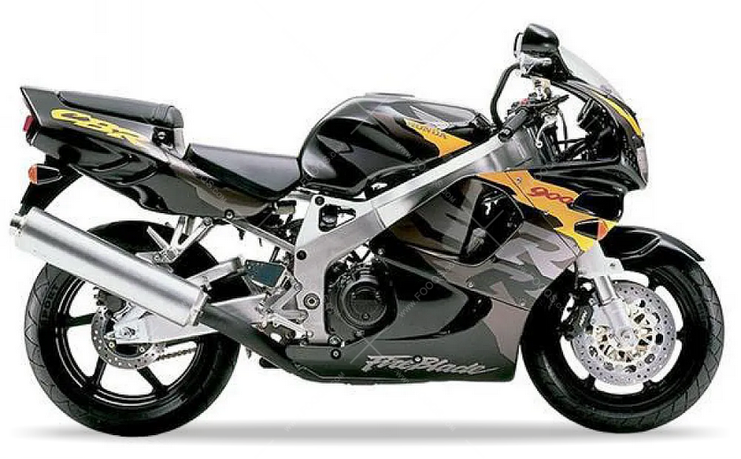 HONDA CBR 900 RR Fireblade 1996 1997 Stickers, Couleurs: Graphite - Jaune