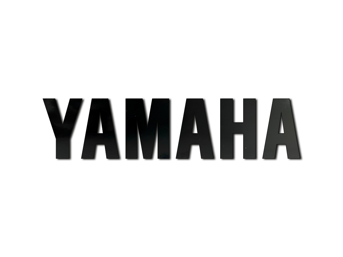 YAMAHA Sticker, Couleur: Noir Brillant, Taille: 8x2 cm