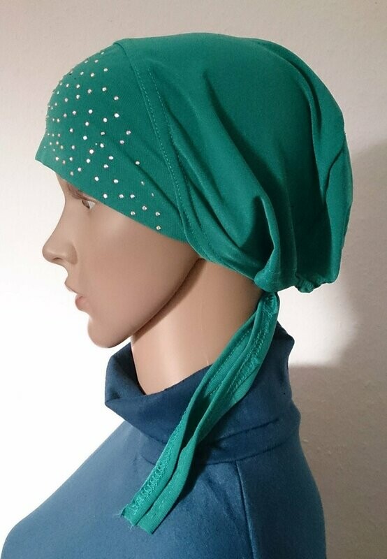 Bonnet Strass, Grün