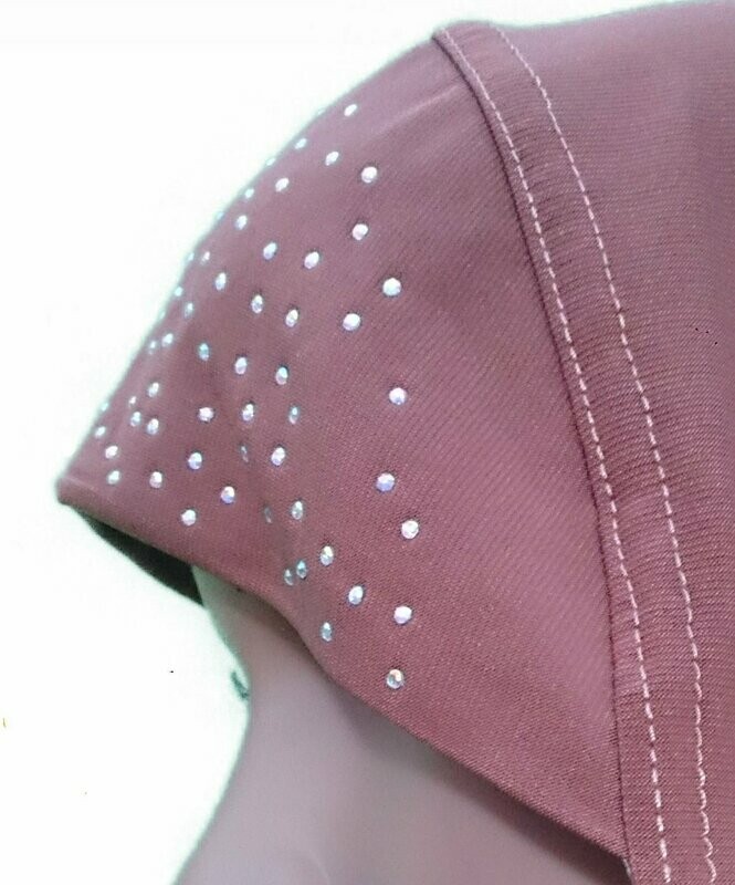 Bindebonnet "Strass" Zimt