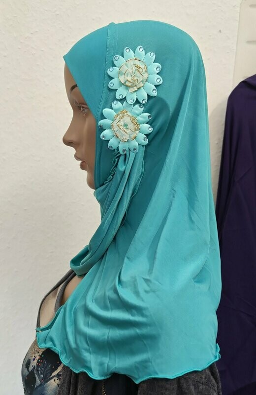 Blumenhijab, Türkis