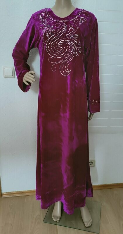 Samtkleid "Glamour", Größe 38/40 - Fuchsia