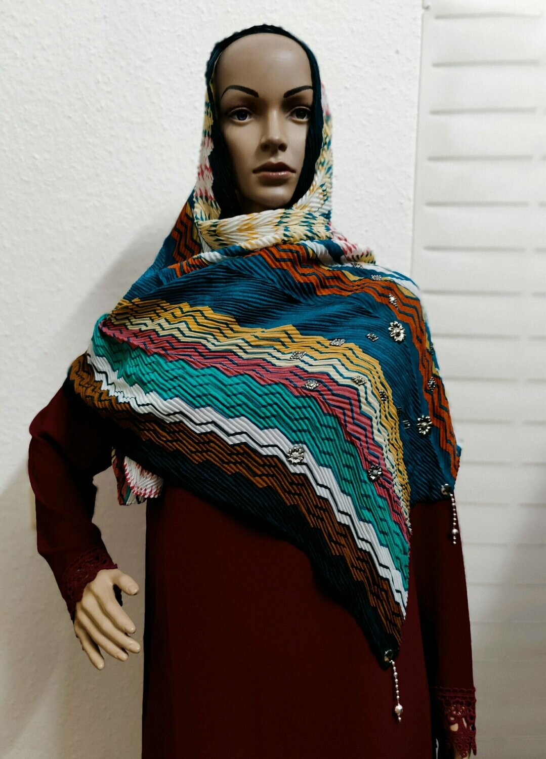 Schal "Multicolor", Türkis