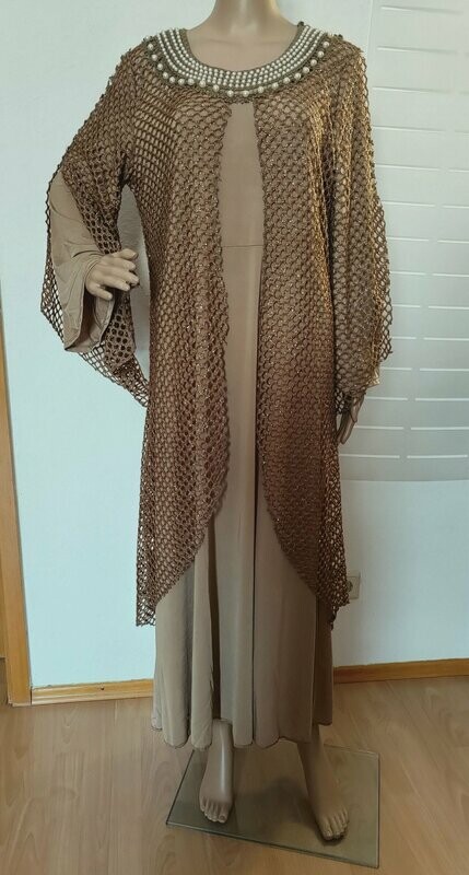 Abaya "Elisa". Beige. DE-Größe 42