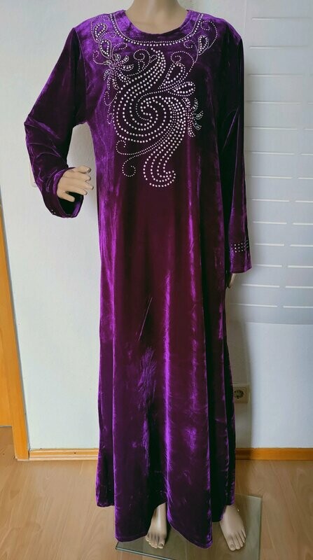 Samtkleid Glamour, Lila, Größe 40