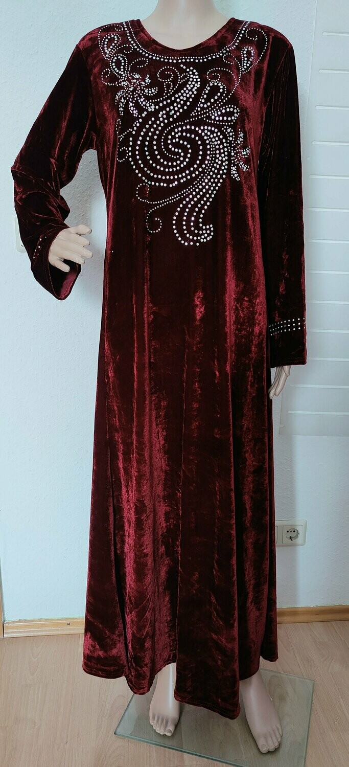 Samtkleid Glamour, Marron für Größe 40
