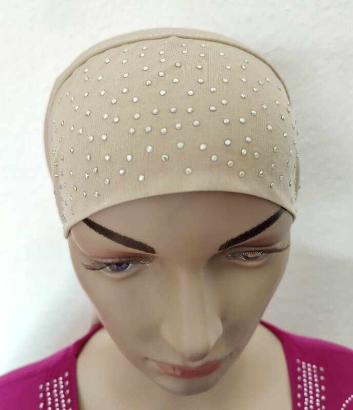 Bindebonne "Strass" Beige