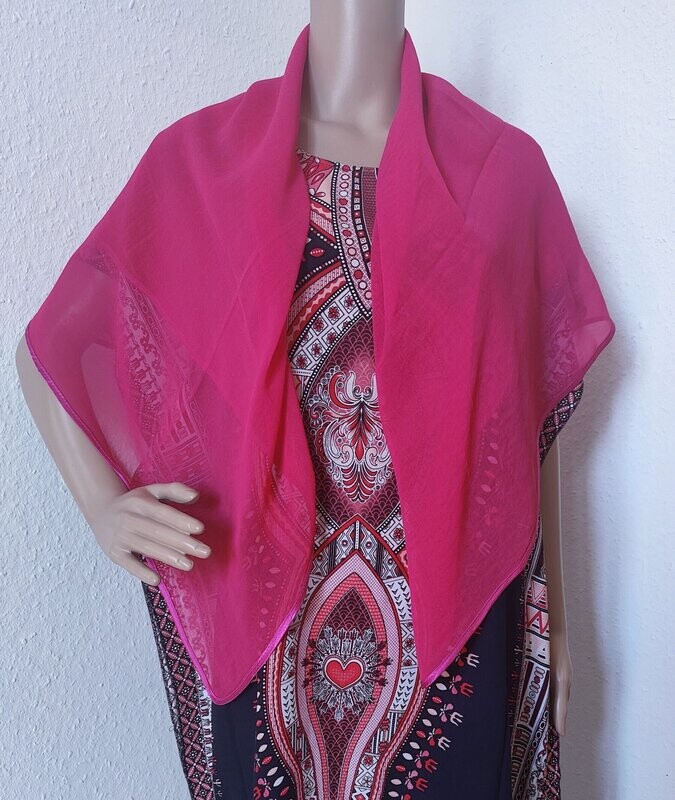 Chiffonschal in frischem Pink