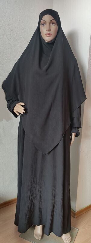 Abaya und Khimar im Set. Passt bis Größe 46