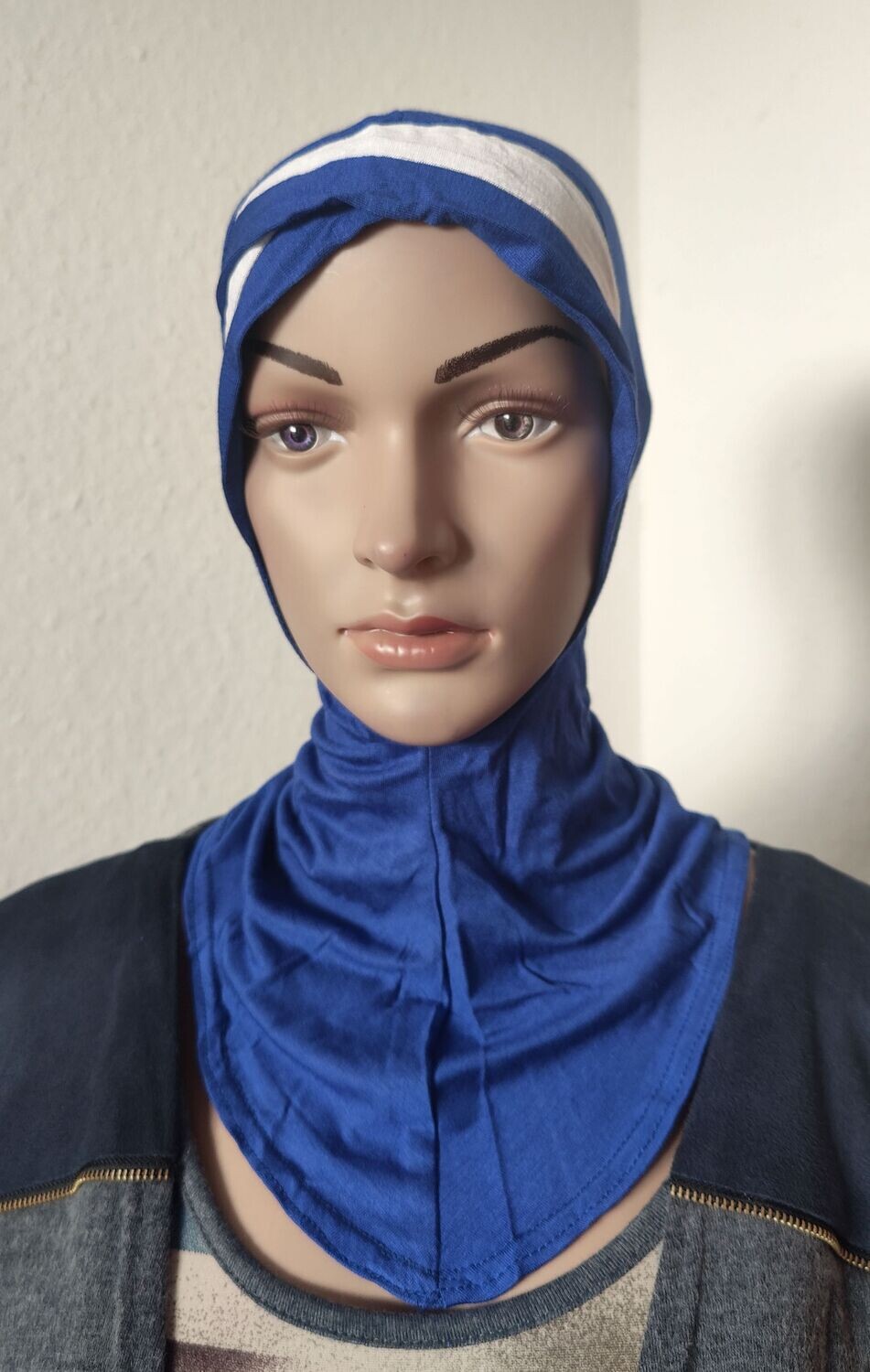 Zweifarbige Ninja-Bonnet - Royalblau