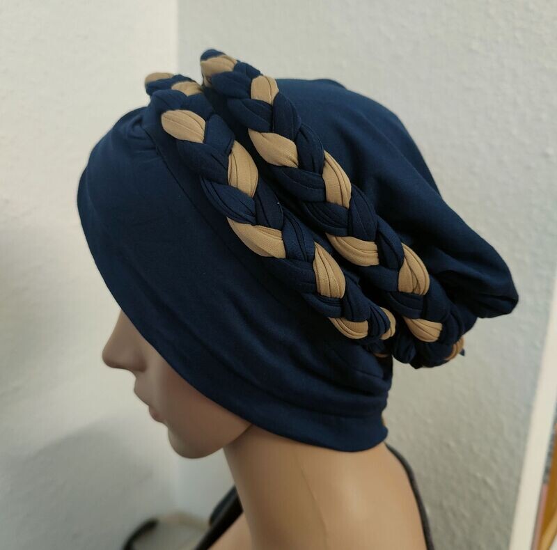 Turban "Guenivère" - Farbe Blau