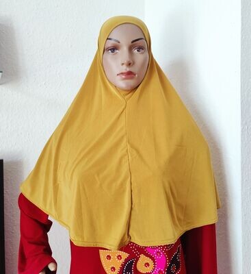 Hijab mit Kinnbedeckung - Farbe Curry