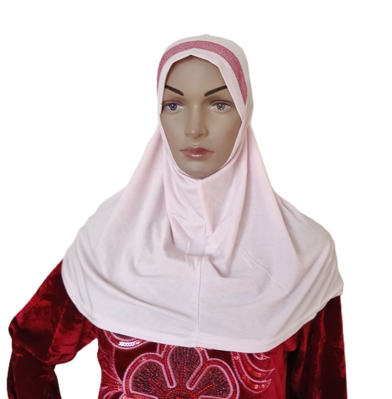 Hijab mi Glitzerstreifen - Rosa