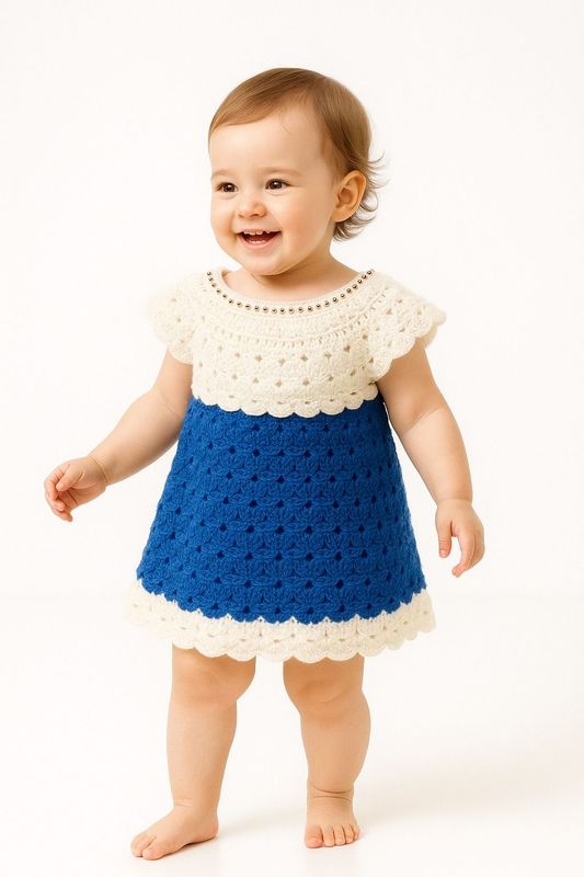 Babykleid, echte Handarbeit