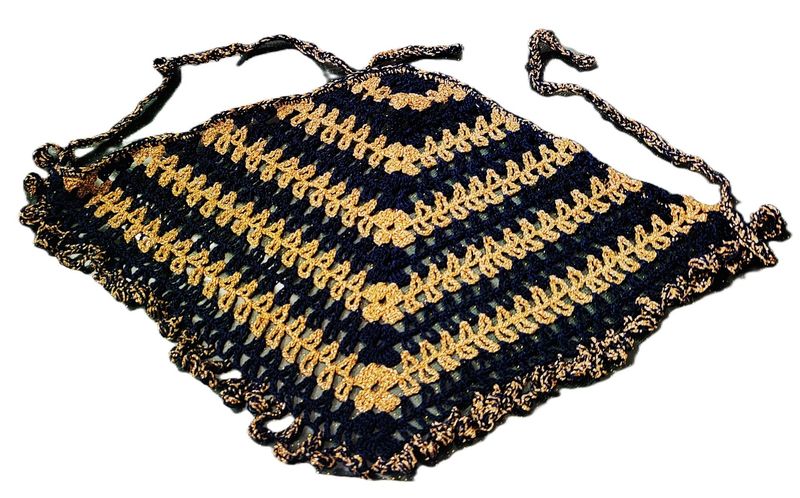 Zweifarbiges Bandana - Dunkelblau/Goldfarben