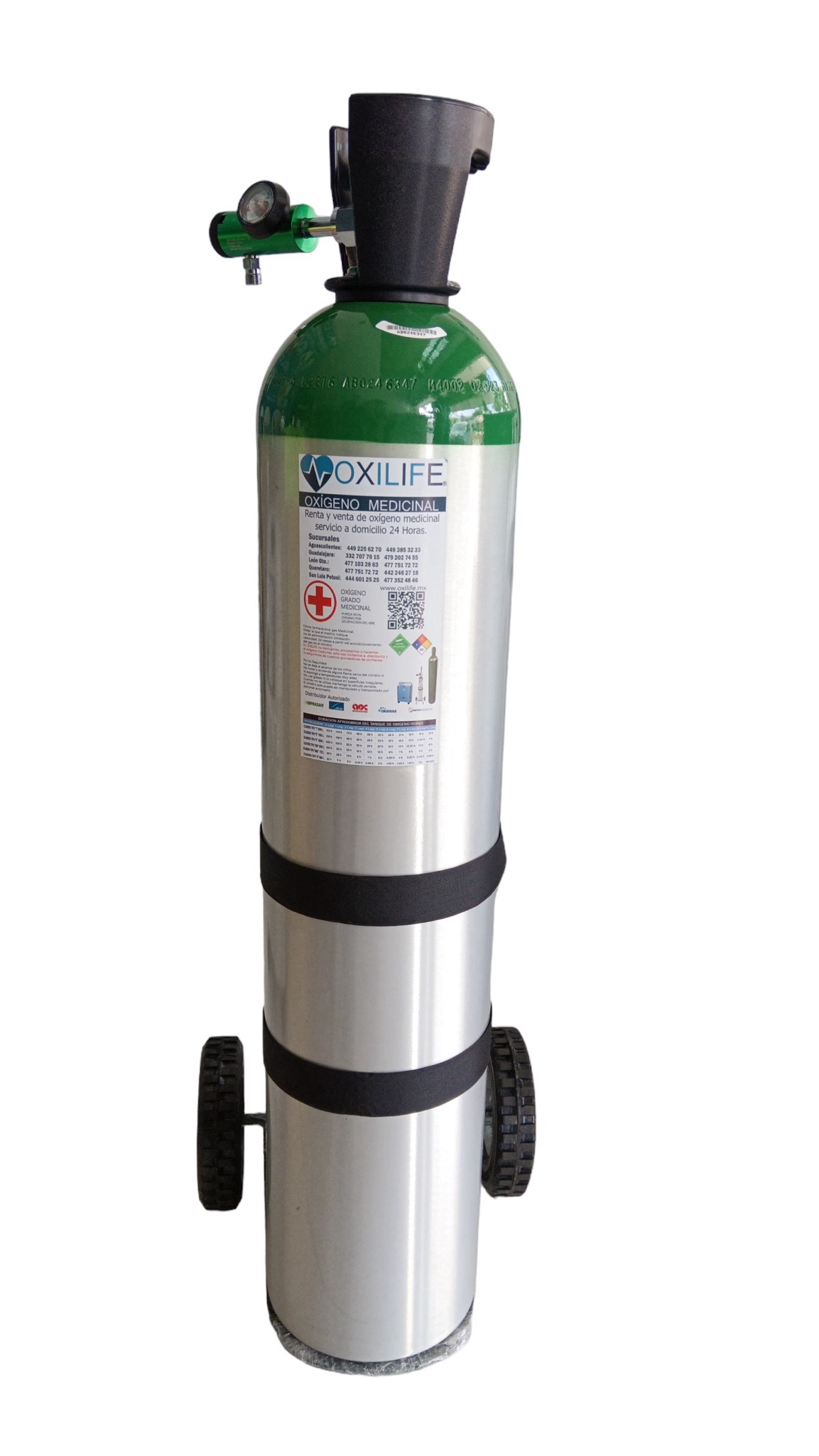 cilindro de oxigeno kit tipo MM 3500 litros