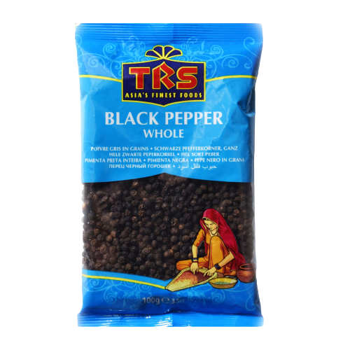 Schwarze Pfefferkörner ganz / Black Pepper Whole TRS 100g