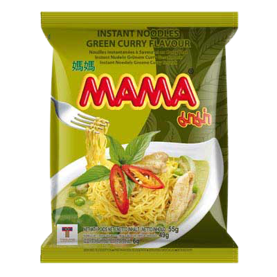 Mama Instantnudelsuppe Green Curry 55g