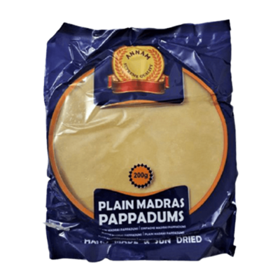 Plain Madras Pappadums 10cm