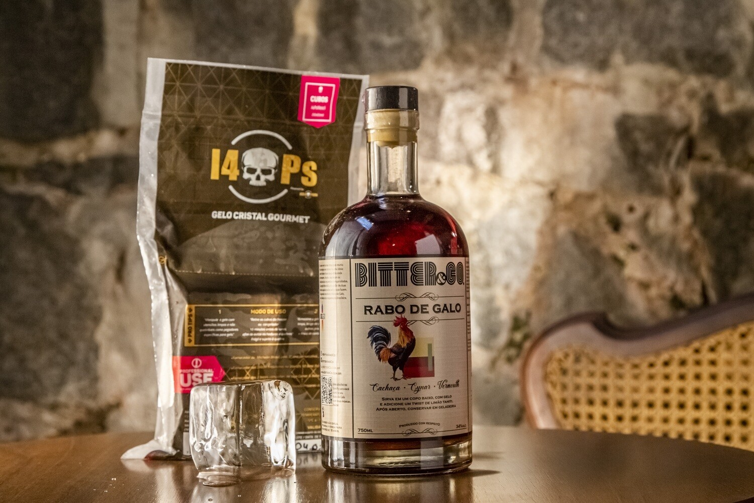 COMBO Rabo de Galo Bitter&Co. + 8 cubos Gelo Gourmet