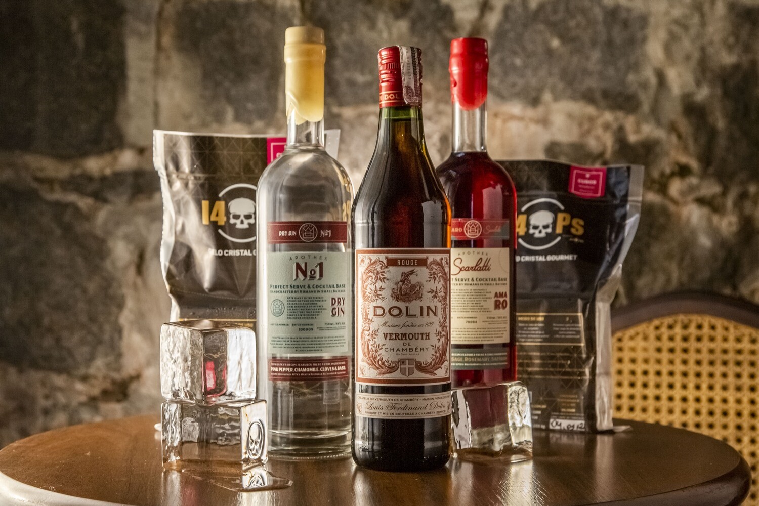Kit "MAKE NEGRONI" Gin + Vermouth + Bitter, Com 2 Packs I4PS Meia5