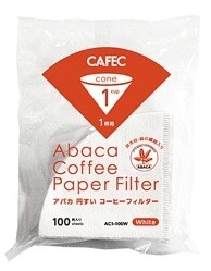 ABACA Cone Filter 1 Cup W 100 sheets