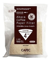 ABACA Cone Filter 4 Cups B 100 sheets