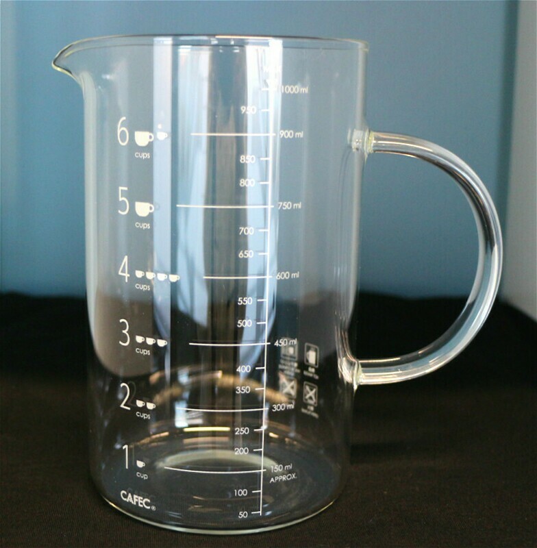 Glass Beaker Server 1-6 Cups 1000ml