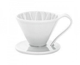 ARITA Porcelain Flower Dripper 1 Cup Ivory White