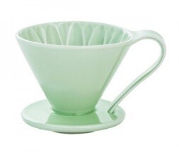 ARITA Porcelain Flower Dripper 4 Cups Melon Green